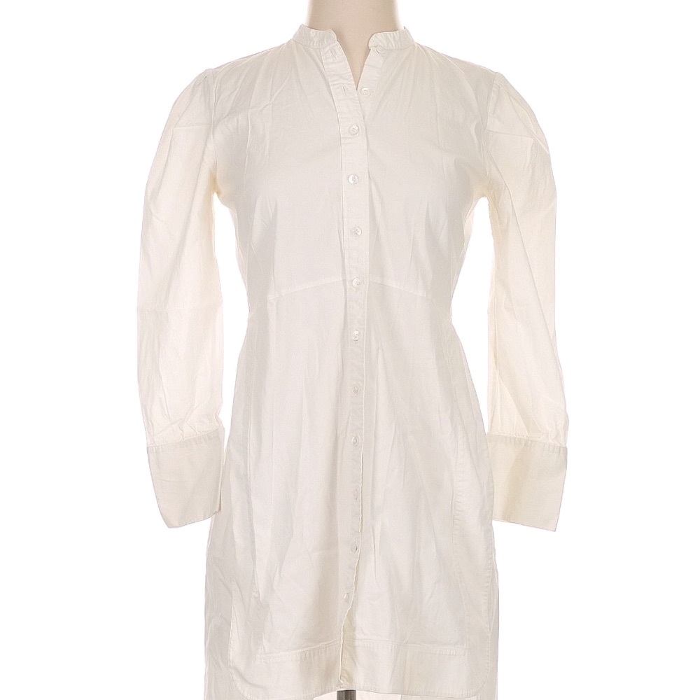 10 BROCK COLLECTION White Button-Up Shirt Dress / Tunic made in Italy 96 cotton
